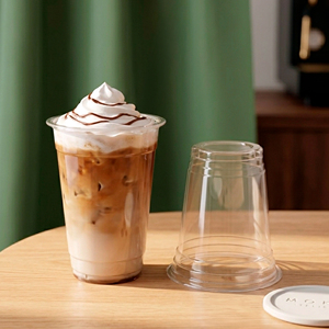 แก้วพลาสติก PP แบบใช้แล้วทิ้ง ขนาด 12oz 16oz 95 มม. รูปทรงตัวยู สำหรับชานมไข่มุก กาแฟ น้ำผลไม้ พร้อมฝาปิด ขายส่ง - Product Image 3