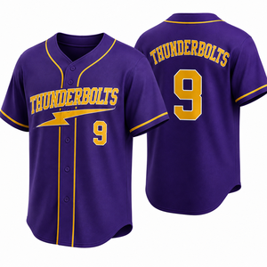 Customizable Two Button <b>Baseball</b> Jersey College Stretch Comfort Soft Interlock Custom Artwork Tournament Competition Top Factory - Product Image 6