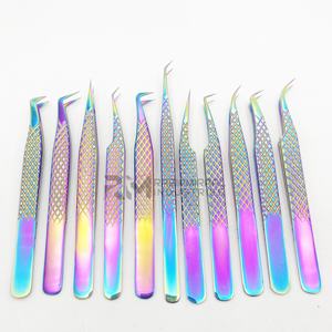 Pince à épiler multi-couleurs haute qualité RMI pour extensions de cils, lot de 11 pinces - Product Image 1