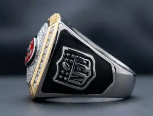 Anillo de Plata de Ley Maciza Chapado en Oro Amarillo y Oro Rosa con Diamante Moissanita, Diseño Personalizado con Nombre, Anillo de Lujo para Hombre y Mujer - Product Image 2