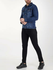 Chaqueta Vaquera Personalizada con Logotipo Bordado de Outfitize, Chaqueta Vaquera para Hombre, Moda Urbana, Atuendos de Mezclilla - Product Image 3