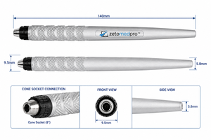 Cone Socket Resin Eight Mirror Handle Dental Mirror Handle Stainless Steel Zetomed Pro - Product Image 2