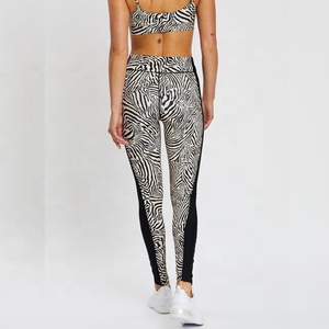 Leggings Deportivos de Cintura Alta para Mujer, Estampado Animal, Efecto Levanta Glúteos, Control de Abdomen, Anticelulitis, Spandex/Poliéster, para Yoga y Fitness - Product Image 6