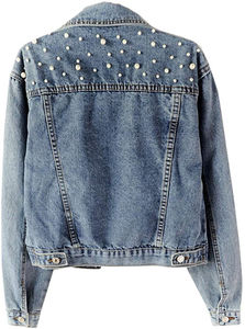 Custom Logo Fashion High Quality Slim Casual Long Sleeve Jean <b>Denim</b> <b>Crop</b> Women's <b>Jacket's</b> OEM Customized Women <b>Denim</b> <b>Jacket</b> - Product Image 4