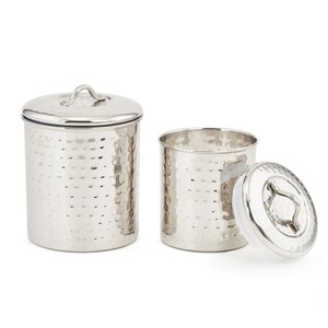 Handicraft Metal Shiny Polished Canister in Bulk - Product Image 4