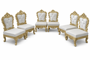 Traditional Indian Wedding Mandap Chairs Hindu Marriage Golden Carved Mandap Chairs Eminent Low-Seating Vedi Chairs Mandap USA - Product Image 6