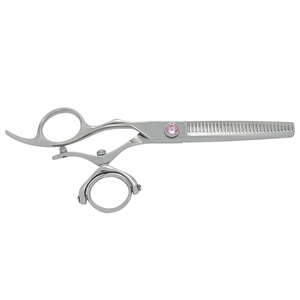 Tijeras de Peluquería de Cobalto con 32 Dientes, Tijeras de Adelgazamiento de Cabello de Acero Inoxidable con Doble Eje Giratorio para Cuidado del Cabello en Salón y Uso Doméstico Manual - Product Image 3