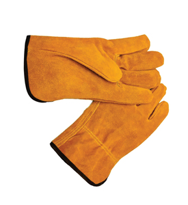 Guantes de Seguridad para Hombre de Cuero Vacuno de Grado AB de 10 Pulgadas, Color Amarillo Blanco, Resistentes al Calor, Sin Polvo, Sin Silicona, Resistentes a la Abrasión - Product Image 6
