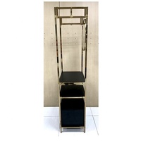 Meuble de rangement moderne et polyvalent en métal pour chambre à coucher, avec miroir et 2 tiroirs, en chêne noir, pour salon, salle de bain, hôtel, hôpital, salle de sport