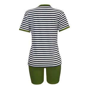 Conjunto de Camiseta Holgada y Pantalones Cortos de Ciclismo para Mujer, Atuendo Casual de Dos Piezas para Verano - Product Image 3