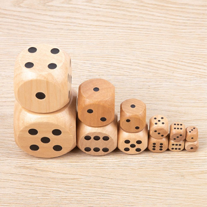 Juego de dados de madera con puntos para entretenimiento, juegos educativos de mesa, viajes, juguetes para casa de muñecas - Product Image 1