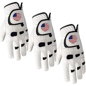Guantes de Golf Personalizados de Cuero Cabretta Genuino con Marcador de Pelota, Guantes de Golf de Primera Calidad con Agarre Suave para Hombre y Mujer, Venta al Por Mayor OEM - Product Image 2