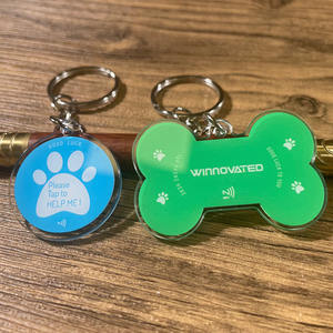 Plaque en acrylique personnalisée avec logo imprimé, NFC, <span class=keywords><strong>ID</strong></span>, suivi des animaux de compagnie, QR - Product Image 2