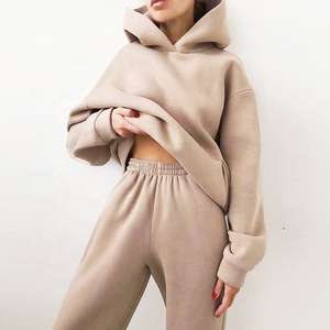 Ensemble de vêtements de sport automne/hiver pour femmes, ensemble de sweat-shirt à capuche, streetwear, sweat-shirt à logo personnalisé, pantalon de jogging, sweat-shirt, pantalon de survêtement - Product Image 6