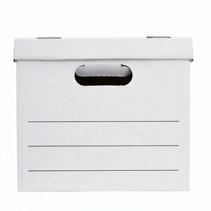 Heavy Duty A5 <b>Cardboard</b> Bankers <b>Box</b> with Gold Foil Printing Recyclable Rigid <b>Box</b> for Business Document <b>Storage</b> and Archiving - Product Image 4