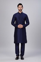 Setelan Kurta Pajama Sutra Dupion Anti Kusut untuk Pria Shahi Vastra, Cocok untuk Semua Musim, Pernikahan, dan Diwali |   Pakaian Etnis India |   Ukuran 36-50 |