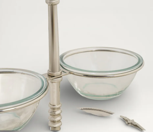 Support à gâteau rond en verre plaqué argent fait main de la marque LMB, plateau de service pour desserts et support pour fêtes et mariages - Product Image 3
