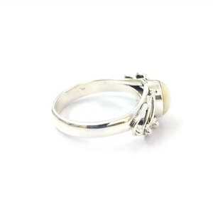 Luxury Pearl <b>Statement</b> <b>Ring</b> 925 <b>Silver</b> Designer Artisan Jewelry for Everyone Wholesale Supplier - Product Image 3