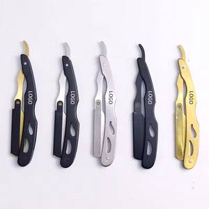 Morje Surgical Logo Folding <b>Razor</b> Stainless Steel <b>Blade</b> Plastic Handle Face Shaving Tool Barber Shop Use <b>Single</b> <b>Blade</b> Manual - Product Image 1