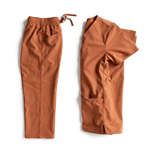Conjunto de Uniforme Médico Transpirable de Algodón Naranja Unisex Amkoor para Adultos con Detección de Agujas - En Stock - Product Image 3