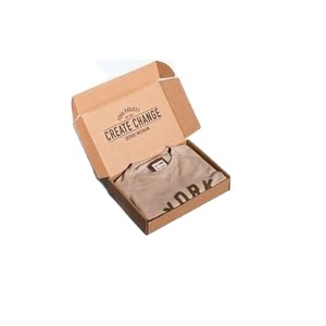 2024 stampa personalizzata di carta Kraft Mailer scatole a forma di cartone ondulato per vestiti/scarpe spedizione di cartone con Logo espresso - Product Image 6