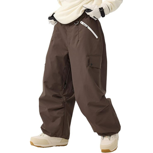 Pantalon de ski unisexe personnalisé avec logo, chauffant, imperméable, coupe-vent, respirant, fermeture à cordon - Tissu Tex 10 000 mm, isolation en polaire - Product Image 1