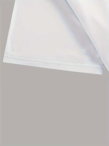Camiseta de Manga Corta con Cuello Redondo para Hombre, Color Personalizado, 100% Algodón, Corte Regular, Informal, Tejido de Punto, Transpirable, Color Sólido - Product Image 3