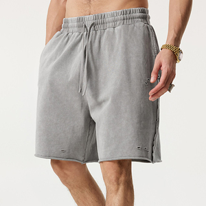 Shorts de ville américains pour hommes avec cordon de serrage de haute qualité, déchirés, usés, avec trous, lavés, services OEM - Product Image 3