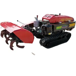 China manufacturer agricultural multi-function remote control crawler rotary tiller