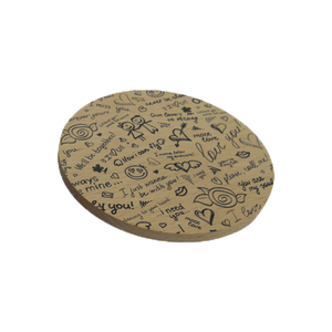 Posavasos Redondo de Madera con Imán y Palabras de Amor, Regalo de Boda - Product Image 3
