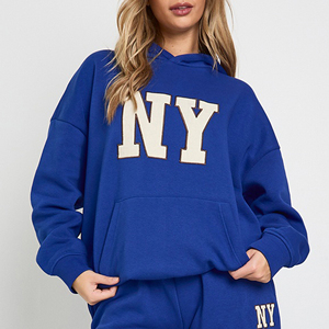 <b>Custom</b> DTF Womens Tracksuit OEM Personalized Casual Polyester Cotton Two Piece Set Hoodie Pants Fashion Street Wear Outfit - Product Image 5