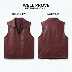 Chaleco Casual de Lona y Cuero para Hombre de Alta Calidad, Transpirable, de Secado Rápido, Cortavientos, con Cuello en V, Grueso y Cómodo para Invierno - Product Image 2