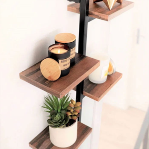 Étagère murale en bois, imperméable et durable, pour l'organisation de la maison, de la salle de bain, de la cuisine, de la chambre et du salon - Product Image 4