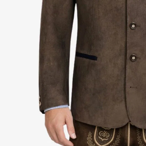 Veste Trachten pour homme avec logo personnalisé, col montant, logo sur le devant, en laine respirante de haute qualité, veste d'extérieur, vente en gros disponible - Product Image 6