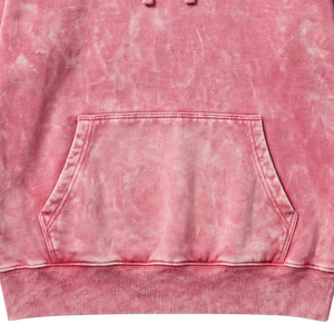 Sudadera con Capucha Rosa Tie-Dye Unisex, Oversize, de Algodón French Terry, Estilo Casual Urbano con Bolsillo Frontal, para Otoño - Product Image 5