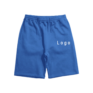Shorts de sport unisexe personnalisés en molleton bouclette noir, taille haute, longs, à motifs, extensibles, décontractés, pour l'hiver, pour hommes - Product Image 3
