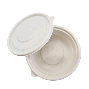 Tazón Redondo Compostable de 12oz de Almidón de Maíz con Tapa, Contenedor Desechable Ecológico para Alimentos, para Ensaladas, Burritos, Restaurantes y Comida para Llevar - Product Image 3