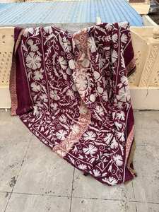 Handmade Eco-Friendly Embroidered Kantha Suzani <b>Quilt</b> Vintage Bohemian Style Cotton <b>Throw</b> Assorted Colors for Home Hotel Use - Product Image 4