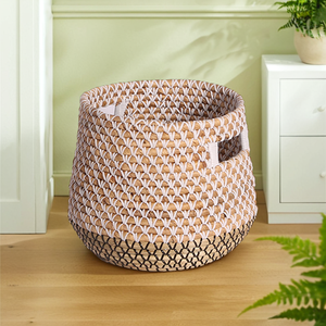 Cesta de almacenamiento tejida Bohemia sin ASAS-Material PE decorativo para zapatos y herramientas, perfecto para uso en la sala de estar - Product Image 2