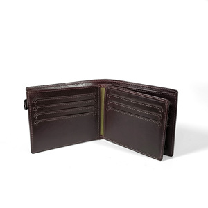 Castello Men's Bi-Fold <b>Wallet</b> High Quality Genuine Vegetable Tanned Waxy Leather Open Closure Detachable Card Holder Polyester - Product Image 5