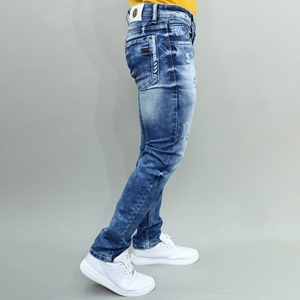 Jeans Azules Elásticos de Cintura Media para Hombre Gex de Primera Calidad, Más Vendidos - Product Image 2