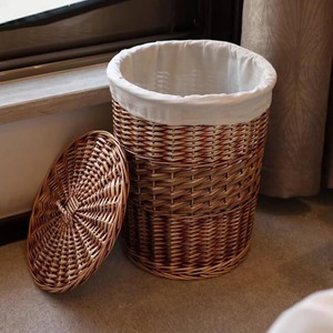 Cesta de mimbre ecológica de estilo tradicional artesanal con asas para decoración del hogar, almacenamiento, diseño multifuncional, hecho en Vietnam - Product Image 5
