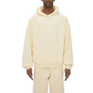 เสื้อฮู้ดดี้โอเวอร์ไซส์แบบเรียบสำหรับผู้ชายและผู้หญิง |   เสื้อฮู้ดผ้าฝ้ายเนื้อนุ่มทรงหลวมสไตล์สตรีทแวร์ - Product Image 1