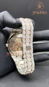 Full Stone Hip Hop Moissanite Diamond Watch with OEM ODM Customization for Global Distributors and Importers Available for Sale - Product Image 4