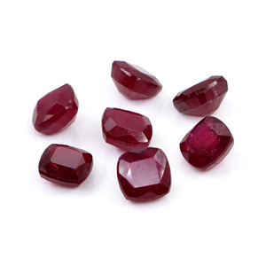 Natural Bangkok Ruby Calibrated 6mm <b>Cushion</b>, Natural Loose Faceted Ruby Gemstone For Jewelry Making Ready To Use - Product Image 3