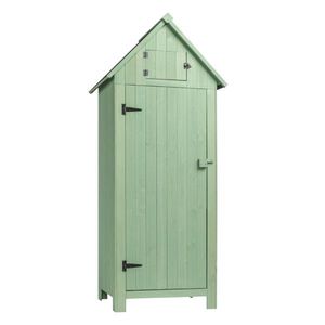 Single-Door Fir Wood Garden <b>Storage</b> Shed with Wooden <b>Lockers</b> Outdoor <b>Storage</b> Solution for Gardens - Product Image 5