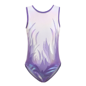 Service OEM, justaucorps sans manches brillant en spandex personnalisé pour filles, gymnastique, ballet et danse, tenue d'entraînement, combinaison une pièce - Product Image 6