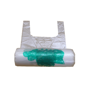 Bolsas de camiseta de polietileno LDPE reciclables de alta calidad 2025 en rollo con asas de chaleco Embalaje de compras de plástico impreso personalizado - Product Image 6