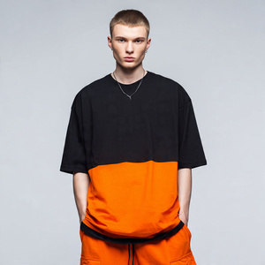 T-shirts à épaules tombantes avec impression personnalisée, coupe classique, écologiques, 100% coton, manches courtes pour hommes, 220g - Product Image 2