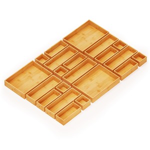Unités de tiroirs à épices modulaires empilables en bambou en gros - Organiseurs de cuisine - Product Image 5